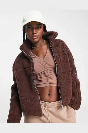 New Look Borg zip through jacket in
