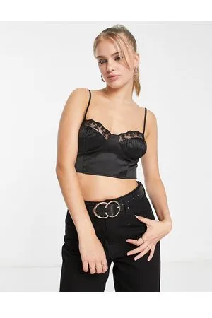 The Frolic Guipure lace trim crop bralet in