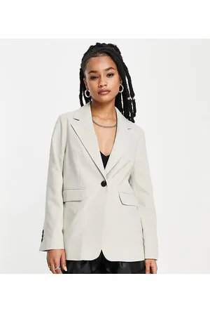 Topshop Fitted blazer in pale