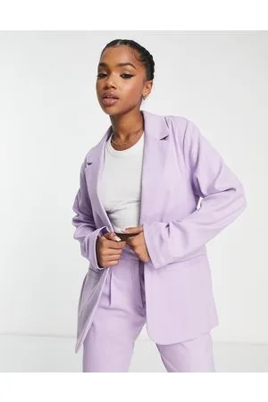 Monki Co-ord mix and match oversized blazer in lilac