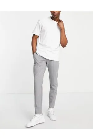Only & Sons Stretch smart trouser in pinstripe