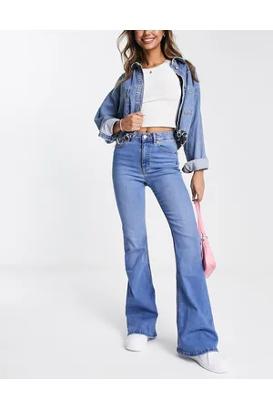 Pull&Bear High waisted flare jean in light