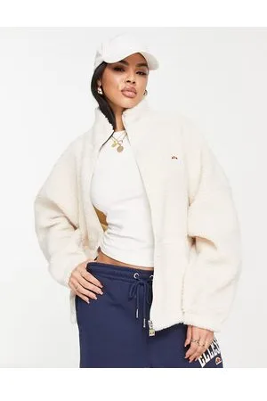Ellesse Borg zip thru logo with ecru