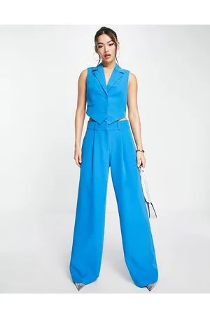 Something New X Emilia Silberg tailored mid rise wide leg trouser co-ord in bright