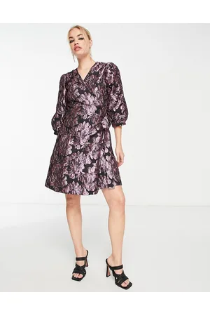 SELECTED Femme jacquard wrap mini dress