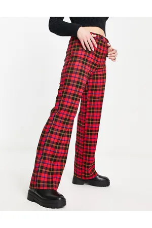 Monki Tailored trousers in tartan