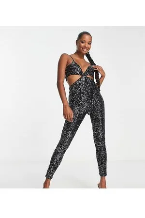 Jaded Rose Cami jumpsuit with cut out in sequin