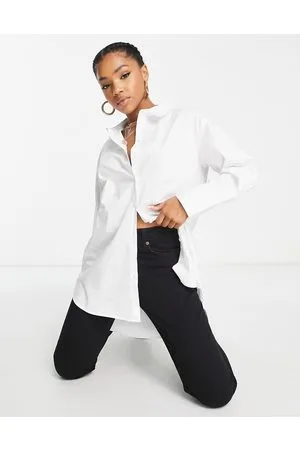 JDY Longline oversized shirt in