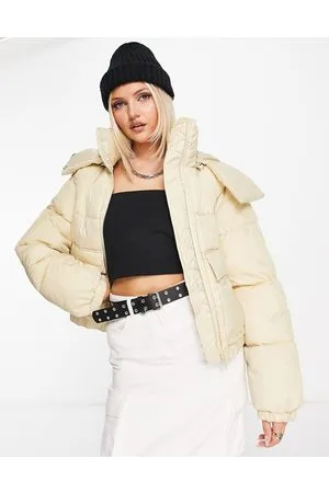 Weekday Blade puffer jacket in beige