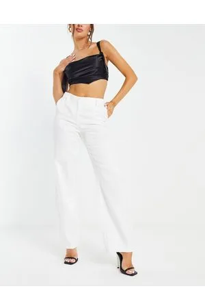 NA-KD X Moa Mattson tailored trousers in textured shine co-ord