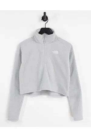 The North Face Glacier cropped fleece 1/4 zip in