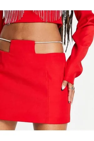 KYÒ The Brand micro mini skirt with diamante cut out detail co-ord in