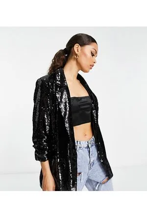 River Island Co-ord sequin oversized blazer in