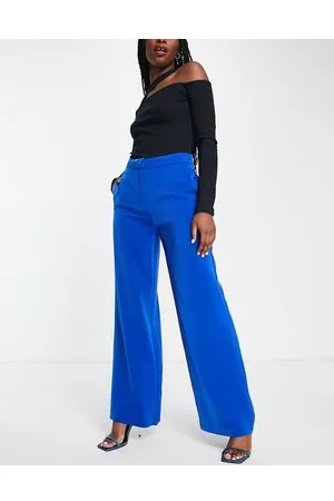 JDY High waisted wide leg tailored trousers in bright