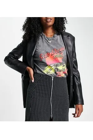 COLLUSION Zip detail pinstripe mini skirt
