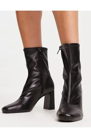 Bershka Heeled boots in dark