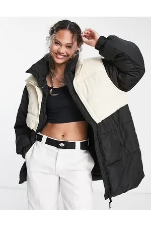 Sixth June Oversized longline puffer jacket with contrast removable gilet
