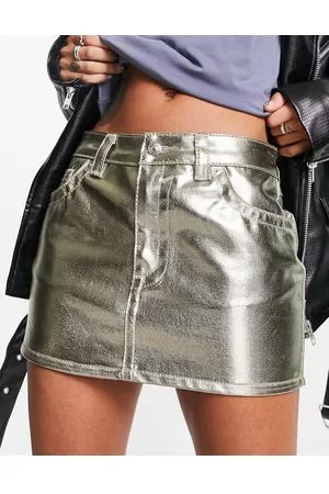 ASOS Dame Miniskjørt - Mini skirt in metallic