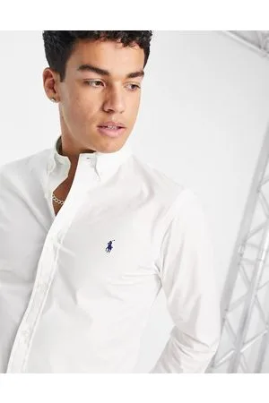 Ralph Lauren Player logo poplin shirt slim fit in