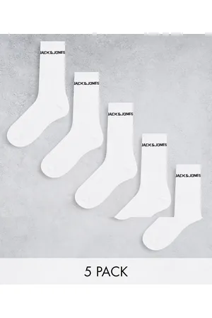 JACK & JONES 5 pack logo sports socks in