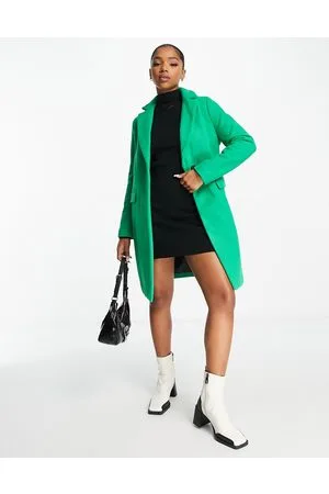 New Look Formal lined button front coat in bright