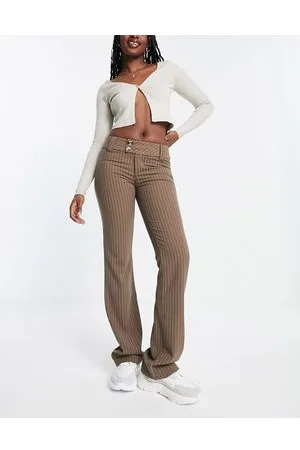 Motel Low waist slim fit trousers co-ord in pinstripe