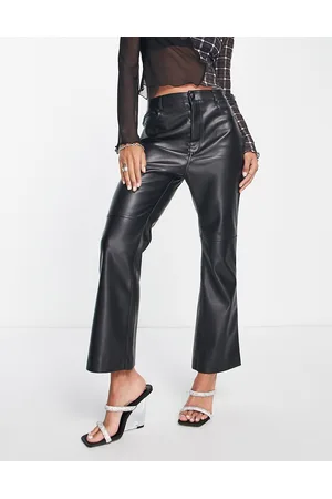 EDITED the label PU straight leg trousers in