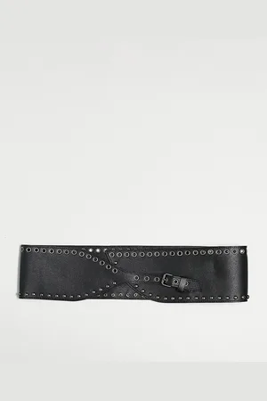 My Accessories Wide corset blazer belt with eyelets in