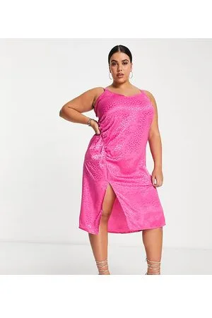 Simply Be Ruched side slip dress in