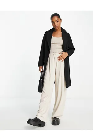 New Look Formal lined button front coat in