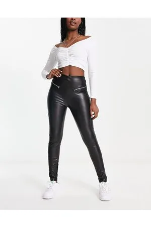 New Look Faux leather biker legging in