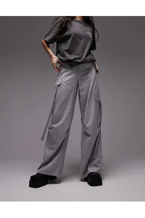Topshop Tailored cargo trousers in grey marl
