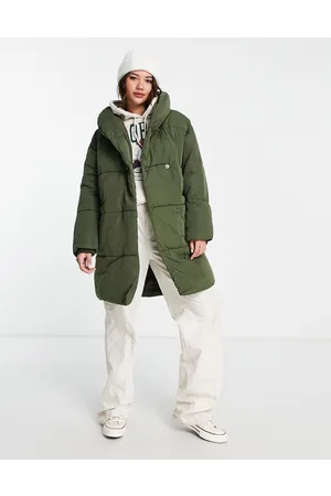 Monki Padded coat in khaki
