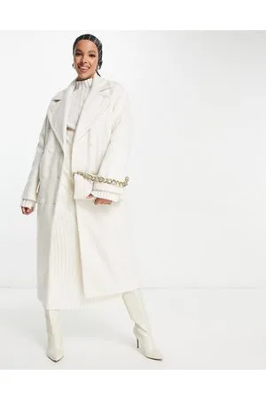 River Island Oversized coat in cream