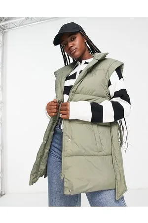 New Look Belted gilet with tie waist detail in light khaki