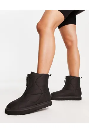ASOS Avenue padded zip front boots in