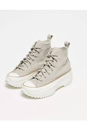 Converse Run Star Hike Hi nubuck trainers in papyrus beige