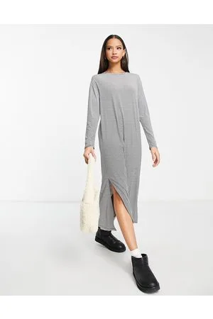 New Look Striped long sleeved tshirt midi dress in