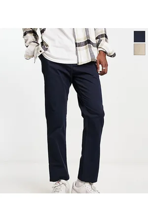 Pull&Bear 2 pack chinos in navy and beige