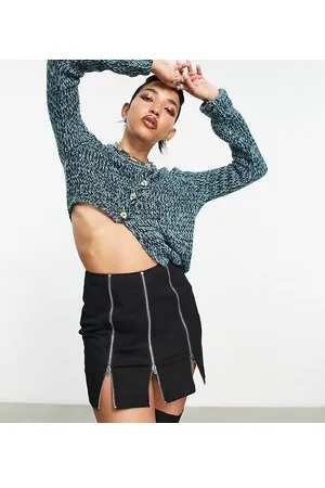 COLLUSION Zip detail mini skirt in