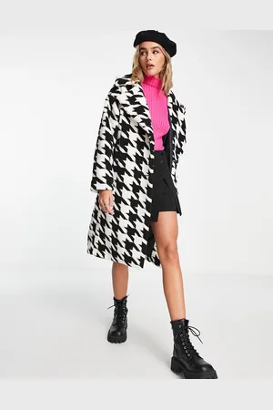 New Look Coat in dogtooth pattern