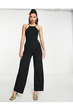 ASOS High neck jumpsuit with cut out back in