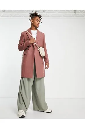 Devils Advocate Longline oversized lapel coat in red