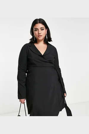 Urban Threads Urban Threads Plus wrap front mini dress in