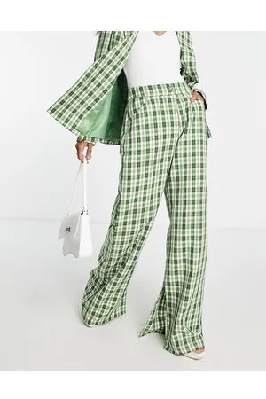 Urban Threads Wide leg trousers co-ord in check