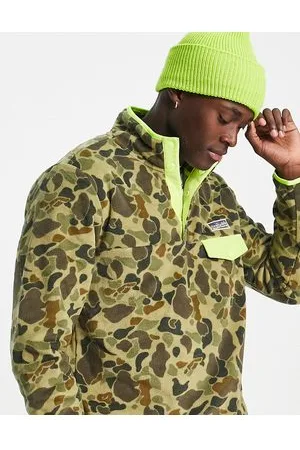 Ralph Lauren Borg contrast pocket camo print half zip sweatshirt in dark