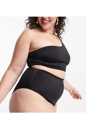 ASOS ASOS DESIGN Curve mix and match high waist bikini bottom in