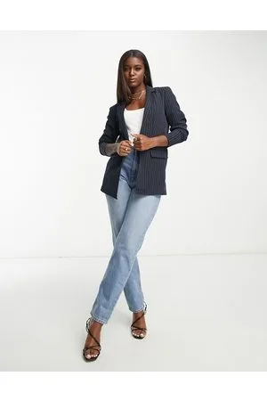 Pieces Tailored blazer co-ord in pinstripe
