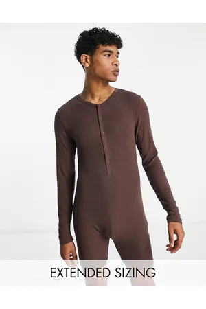 ASOS Long sleeve bodysuit in rib with popper placket