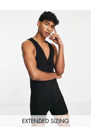 ASOS Herre Onesies - Sleeveless all in one in rib with popper front
